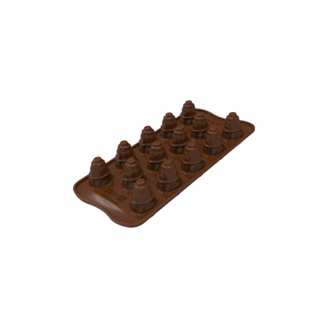 Forme de Silicon Cofetarie - Forma Silicon Praline Om de Zapada 3D Ø 2.6 x H 3.5 cm, 8 ml, 14 cavitati (SCG062)