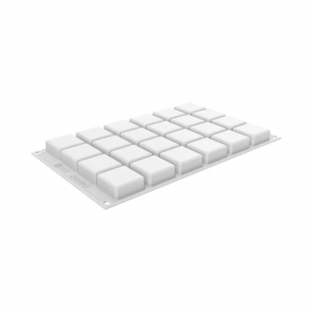 Forme de Silicon Cofetarie - Forma Silicon Quadrato 3.7 x 3.7 x H 1.6 cm, 24 cavitati, 20 ml