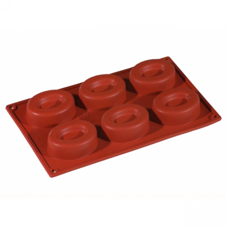 Forme de Silicon Cofetarie - Forma Silicon Savarin Oval 8x6xh2.5 cm, 6 cavitati