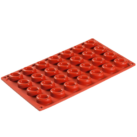 Forme de Silicon Cofetarie - Forma Silicon Savarin Oval Mignon Ø3.5xh1.35 cm, 28 cavitati