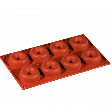 Forme de Silicon Cofetarie - Forma Silicon Savarin Rotund Ø6.5xh2.1 cm, 8 cavitati