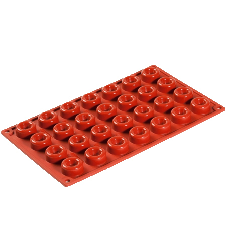 Forme de Silicon Cofetarie - Forma Silicon Savarin Rotund Mignon Ø3xh1.35 cm, 28 cavitati