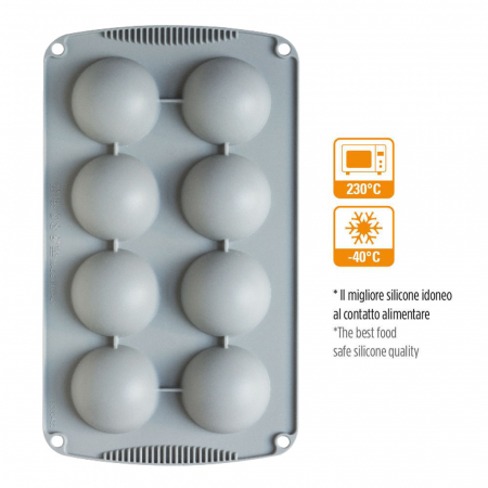 Oferta Cantitate - Forma Silicon Semisfera Ø 6 x H 3 cm, 8 cavitati