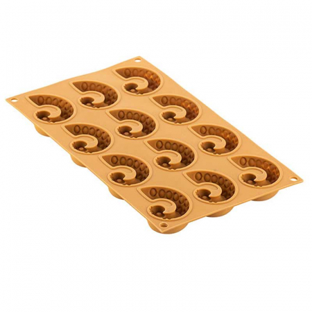 Forme Silicon pentru Decor si Plating - Forma Silicon Silikomart NaturaE Caracatita 6 x 5 x H 2 cm, 20 ml,  12 cavitati