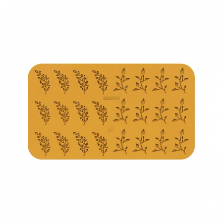 Forme Silicon pentru Decor si Plating - Forma Silicon Silikomart NaturaE Eden - Lauri 7.3 x 4.75 x H 0.15 cm, 4 ml, 12+12 cavitati