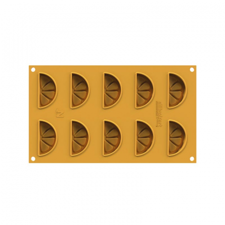 Forme Silicon pentru Decor si Plating - Forma Silicon Silikomart NaturaE Lamaie 6.5 x 3.5 x H 1.4 cm, 14 ml, 10 cavitati