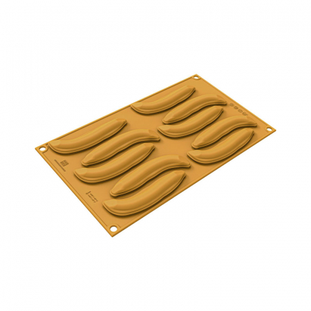 Forme Silicon pentru Decor si Plating - Forma Silicon Silikomart NaturaE Pastaie 11 x 3.5 x H 1.2 cm, 13 ml, 10 cavitati