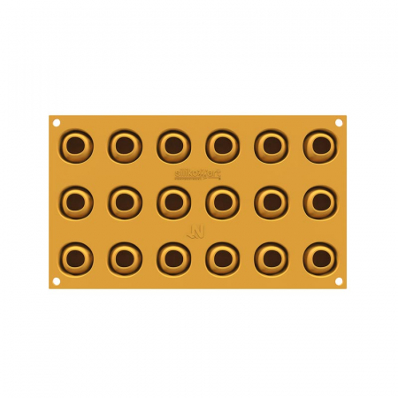Forme Silicon pentru Decor si Plating - Forma Silicon Silikomart NaturaE Rosie Cherry Ø 3.1 x H 2.5 cm, 14 ml, 18 cavitati
