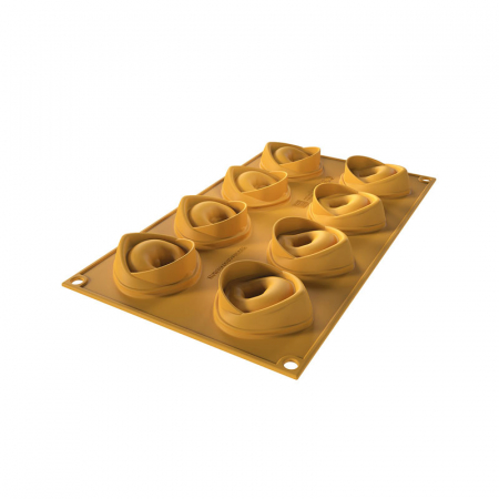Forme Silicon pentru Decor si Plating - Forma Silicon Silikomart NaturaE Tortellino Ø 5.4 x H 2.2 cm, 20 ml, 8 cavitati