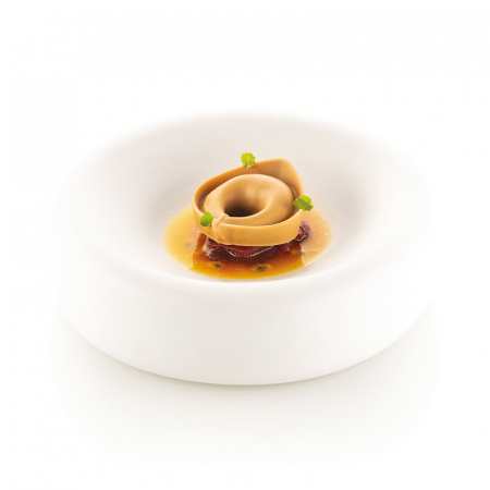 Forme Silicon pentru Decor si Plating - Forma Silicon Silikomart NaturaE Tortellino Ø 5.4 x H 2.2 cm, 20 ml, 8 cavitati