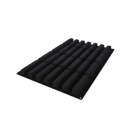 Forme de Silicon Cofetarie - Forma Silicon Stripe Ecler 13 x 2.8 x H 2.8 cm, 28 cavitati, 95 ml (SQ083)