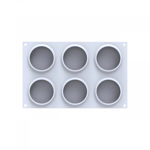 Forma Silicon Sweet Round Ø 8 x H 2.1 cm, 4 cavitati x 95 ml + decupator [3]
