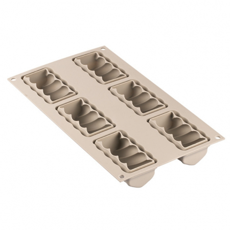 Forme de Silicon Cofetarie - Forma Silicon Swing 8 x 4.5 x H 3.5 cm, 6 cavitati x 95 ml