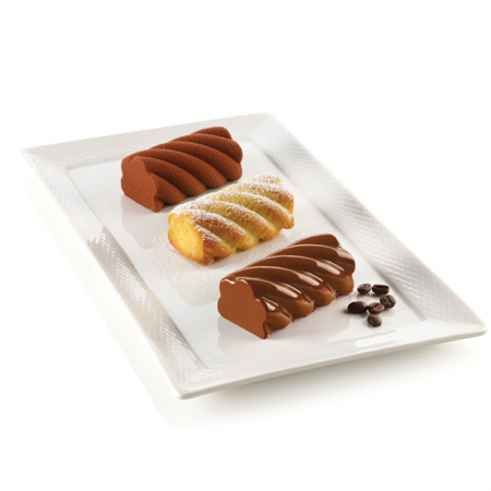 Forme de Silicon Cofetarie - Forma Silicon Swing 8 x 4.5 x H 3.5 cm, 6 cavitati x 95 ml