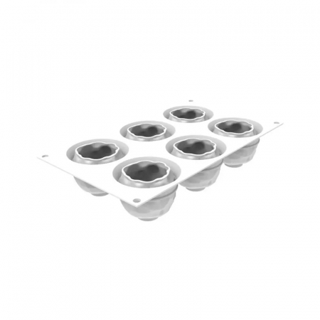 Forme de Silicon Cofetarie - Forma Silicon Syrio Ø 6.8 x H 5.8 cm, 6 cavitati, 120 ml
