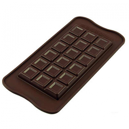 Forme Multicavitati Mici - Forma Silicon Tablete Silikomart Choco Bar 15.5 x 7.7 x H 0.9 cm, 85 ml, 1 cavitate (SCG37)