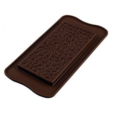 Forme Multicavitati Mici - Forma Silicon Tablete Silikomart Love 15.5 x 7.7 x H 0.9 cm, 85 ml, 1 cavitate (SCG38)