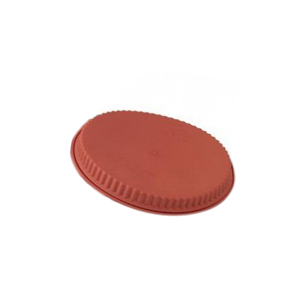 Forme Silicon pentru Torturi si Prajituri - Forma Silicon Tarta / Blat, margine dantelata Ø26xH3 cm, cu Inel