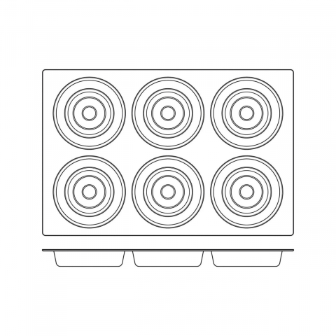 Forma Silicon Tarta Ø 16.5 x H 3.9 cm, 6 cavitati, 613 ml, (SQ031) [3]