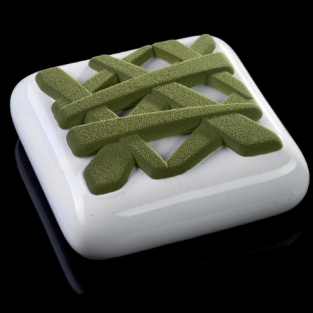 Forme Silicon pentru Decor si Plating - Forma Silicon TOP Shanghai Mini 10.7x10.7xH0.8 cm, 2 cavitati