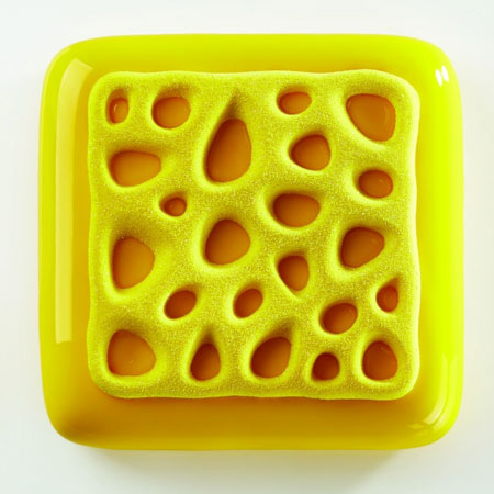 Forme de Silicon Cofetarie - Forma Silicon TOP Sponge 13.5x13.5xH1 cm, 2 cavitati
