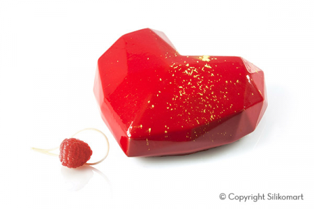 Forme Moderne Tort - Forma Silicon Tort Inima 3D Amore Origami 15 x 13.5 x H 5.5 cm