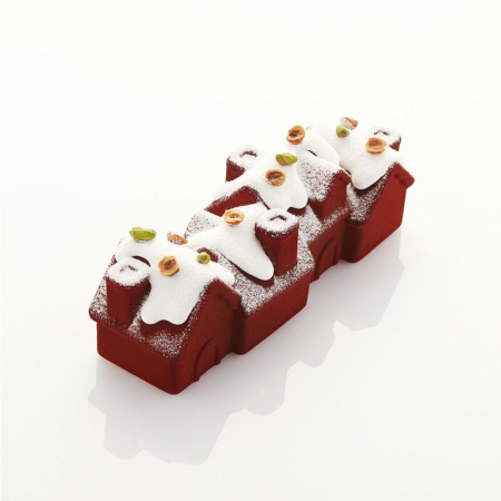 Forme Silicon Trunchi - Forma Silicon Tort 3D Chalet 25 x 8.3 x H 9 cm, 1230 ml