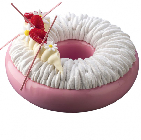 Forme Moderne Tort - Forma Silicon Tort 3D Corolla, kit top + baza,  Ø 18 x h 4 cm extern