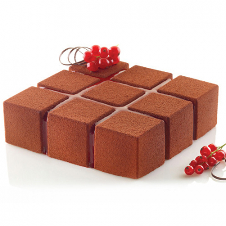 Forme Moderne Tort - Forma Silicon Tort 3D Cubik 1400, 17.2 cm x 17.2 cm x 5 cm