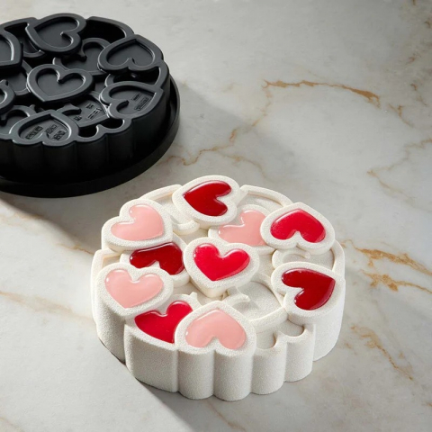 Forme Moderne Tort - Forma Silicon Tort 3D Eros Mini Ø 18 x H 4.5 cm, 1000 ml