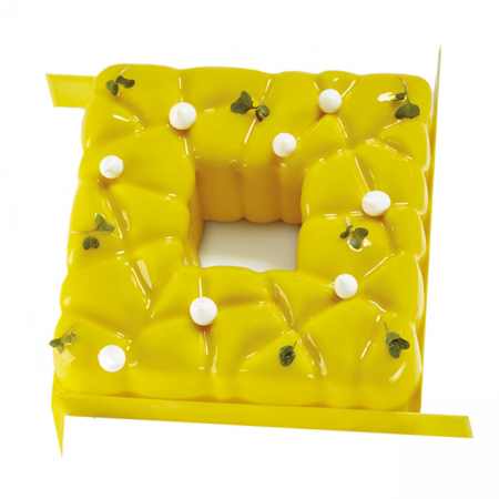 Forme de Silicon Cofetarie - Forma Silicon Tort 3D Patrat 15x15xH5.5 cm