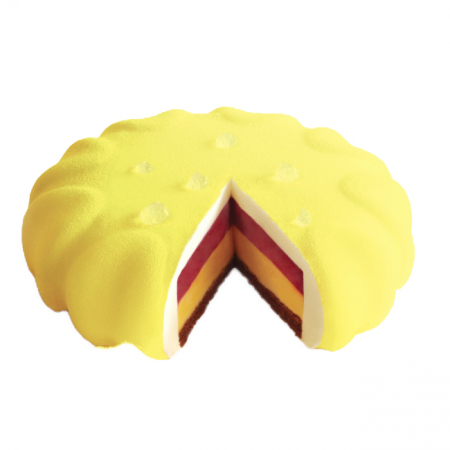 Forme de Silicon Cofetarie - Forma Silicon Tort 3D Petal Ø18xH4.7 cm