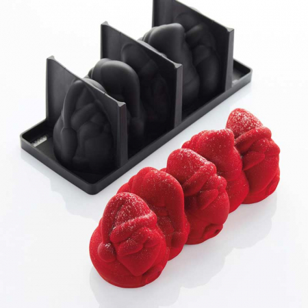 Forme de Silicon Cofetarie - Forma Silicon Tort 3D Santa 25.4 x 10.3 x H 10 cm, 1300 ml
