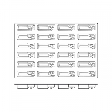 Forma Silicon Triangle Monoportii 12 x 3.65 x H 3.1 cm, 24 cavitati, 109 ml (SQ037) [2]