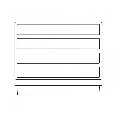 Forma Silicon Trunchi Rectangular 49.5 x 7 x H 7 cm, 4 cavitati, 2400 ml, (SQ016) [3]