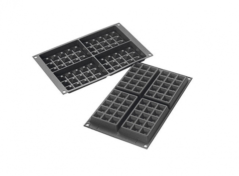 Forme de Silicon Cofetarie - Forma Silicon Waffle Classic 13x8xH1.7cm, 4 cavitati