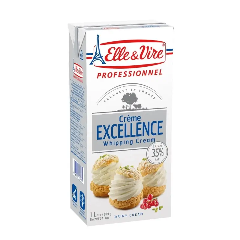 Frisca, Lapte condensat - Frisca Naturala UHT Excellence 35.1% Elle & Vire 1L