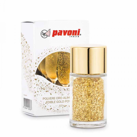 Decoratiuni Comestibile, Decor Tort - Fulgi din Aur 24 kt, 0.5 gr
