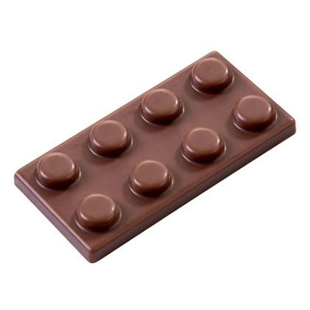 Ciocolaterie - Matrite, Ustensile - Napolitain Ciocolata 4.5 x 2.3 x H 0.6 cm - Matrita Policarbonat Lego, 20 cavitati