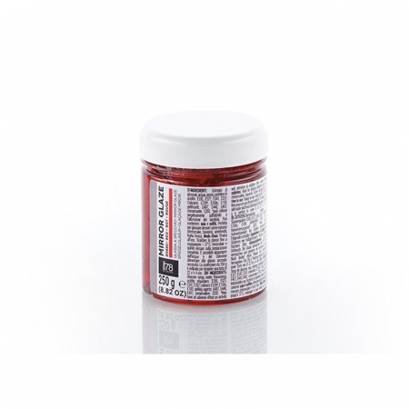 Glazuri, Napaj, Creme Cofetarie - Glazura Oglinda Gata de Aplicare Culoarea Rosie 250 gr
