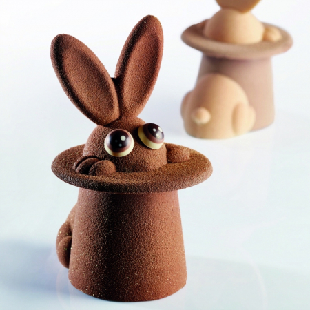 Matrite Decoruri, Figurine 3D Ciocolata - Iepurasul Magic 3D Ø12xh17 cm - Kit Matrite Plastic 2 Subiecte