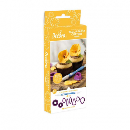 Ustensile Decorare Tort - Kit Flori Toamna - 8 Decupatoare, 1 Ustensila modelare Pasta Zahar, Tehnici de Lucru