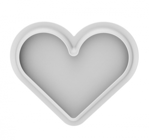 KIT Forme Silicon Tort 3D Love Hearts, 2 Forme Silicon Inima + Decor 21 X 17.3 X H2.1 cm + Decupator [4]