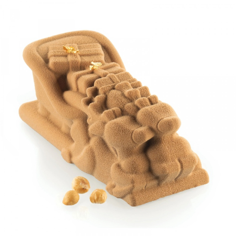 Forme Silicon Trunchi - Kit Tort Modern 3D North Pole 21 x 8.7 x H 8 cm, 940 ml, 2 Forme Silicon + Matrita