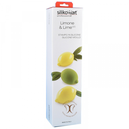 Forme Silicon Fructe - Forma silicon 3D pentru lamaie, 4 cavitati, 120 ml, Limone & Lime 120 Silikomart