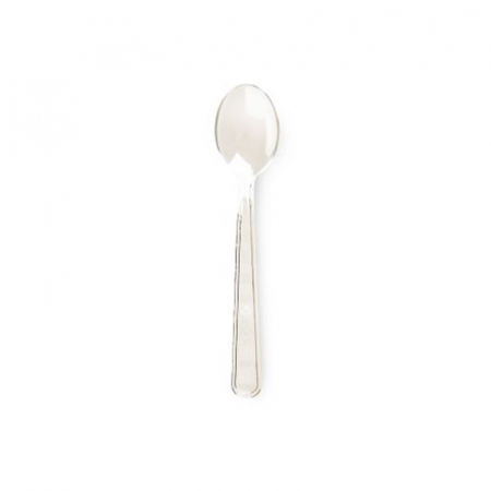 Cofetarie - Ustensile - Lingurita Inghetata PS Reutilizabila Transparenta, 10 cm, Set 50 buc