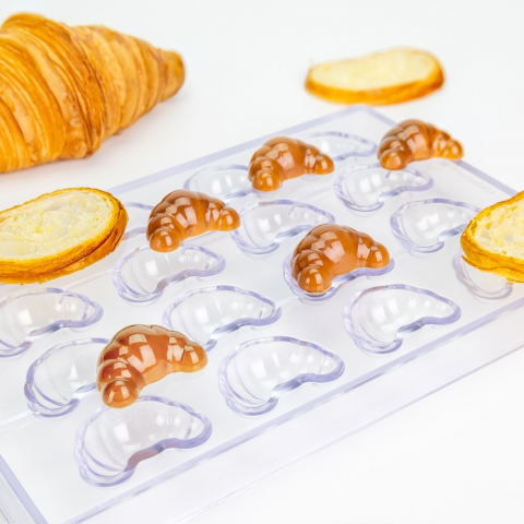 Matrita Policarbonat 16 Praline Croissant, 4.5 x 3.15 x H 1.55 cm, 10.5 gr [2]