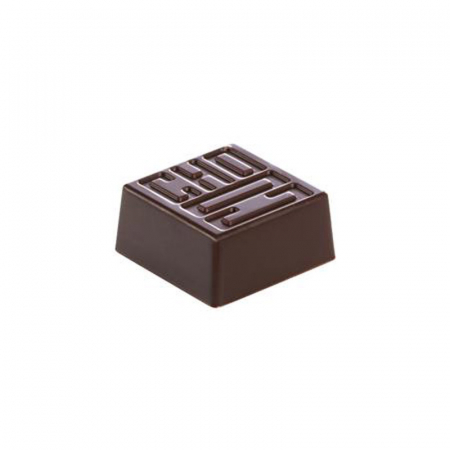 Matrite Praline Ciocolata - Matrita Policarbonat 28 Praline Choco Family, 2.6 x 2.6 x H 1.2 cm, 8.5 g