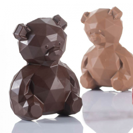 Matrite Praline Ciocolata - Matrita Policarbonat Figurina Urs Origami 9.7 x 6.4 x H 13 cm, 110 gr