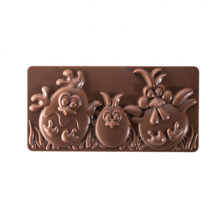 Matrita Policarbonat Gama Choco Bar Fiorani Prienteni de Paste - 3 Tablete, 15.4 x 7.2 x H 1.5, 100 g [2]